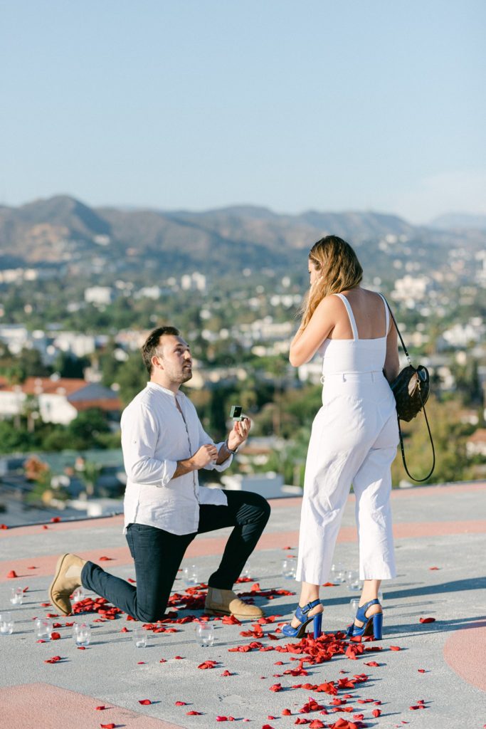 Proposal at Sofitel Beverly Hills rooftop access